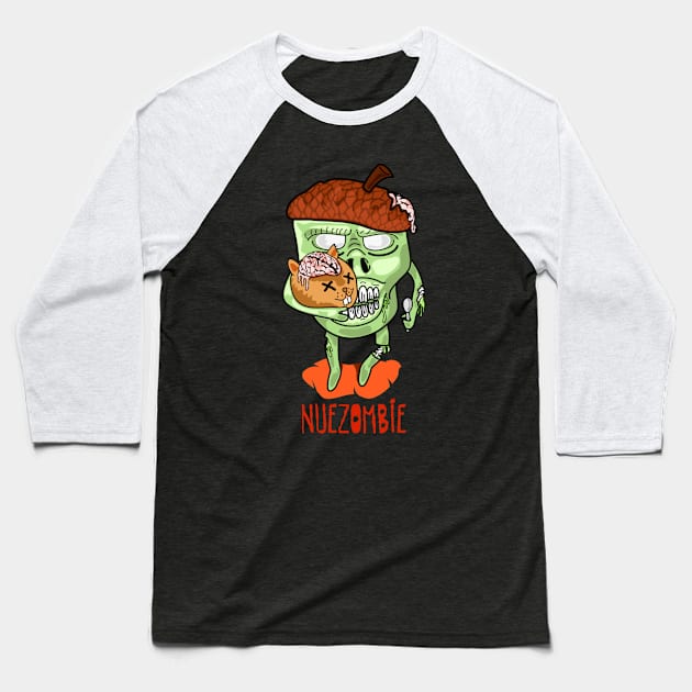 Nuezombie Baseball T-Shirt by anghewolf